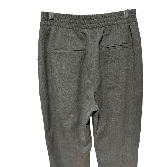 Abercrombie & Fitch Gray Dress Pants with Straight-Leg Cut Pull-On Baggy Trouser - Picture 10 of 14